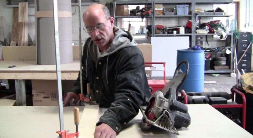 How to cut a straight edge with a circular saw.